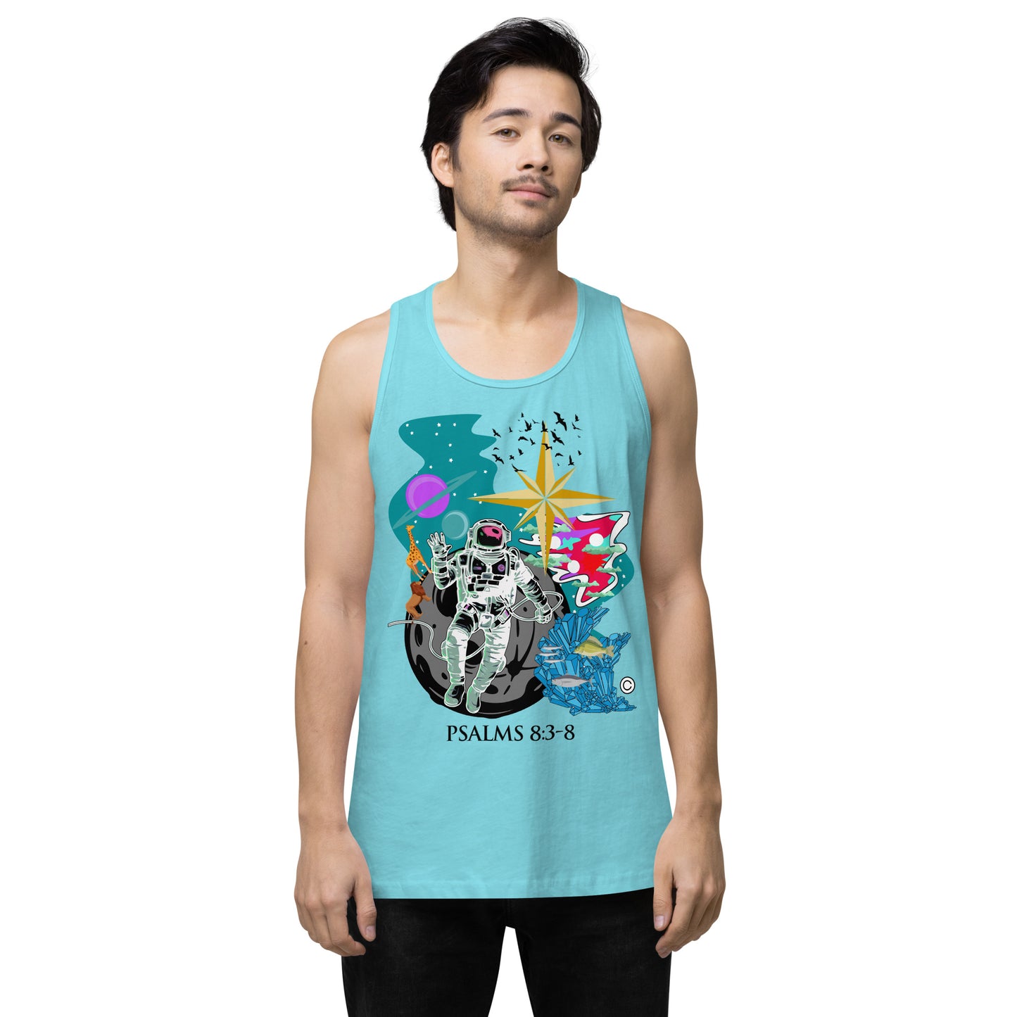 Psalm 8:3-8 Men’s Premium Tank Top