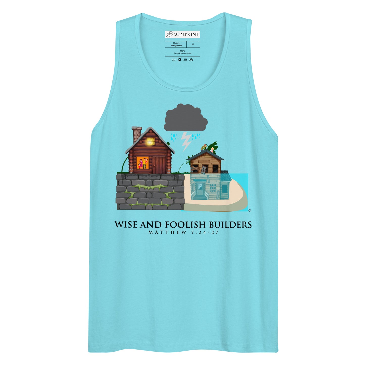 Wise and Foolish Builders Men’s Premium Tank Top