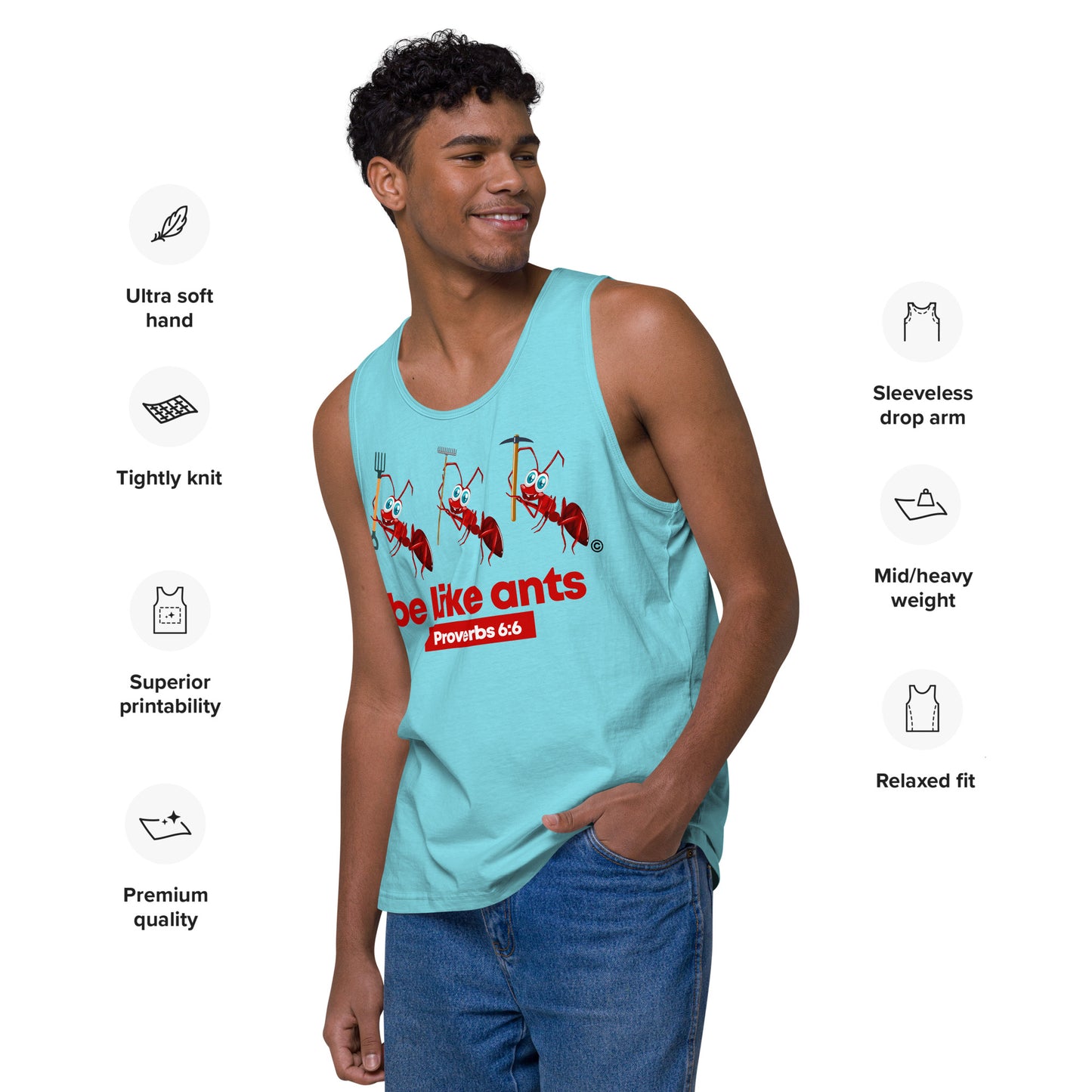 Be Like Ants Men’s Premium Tank Top