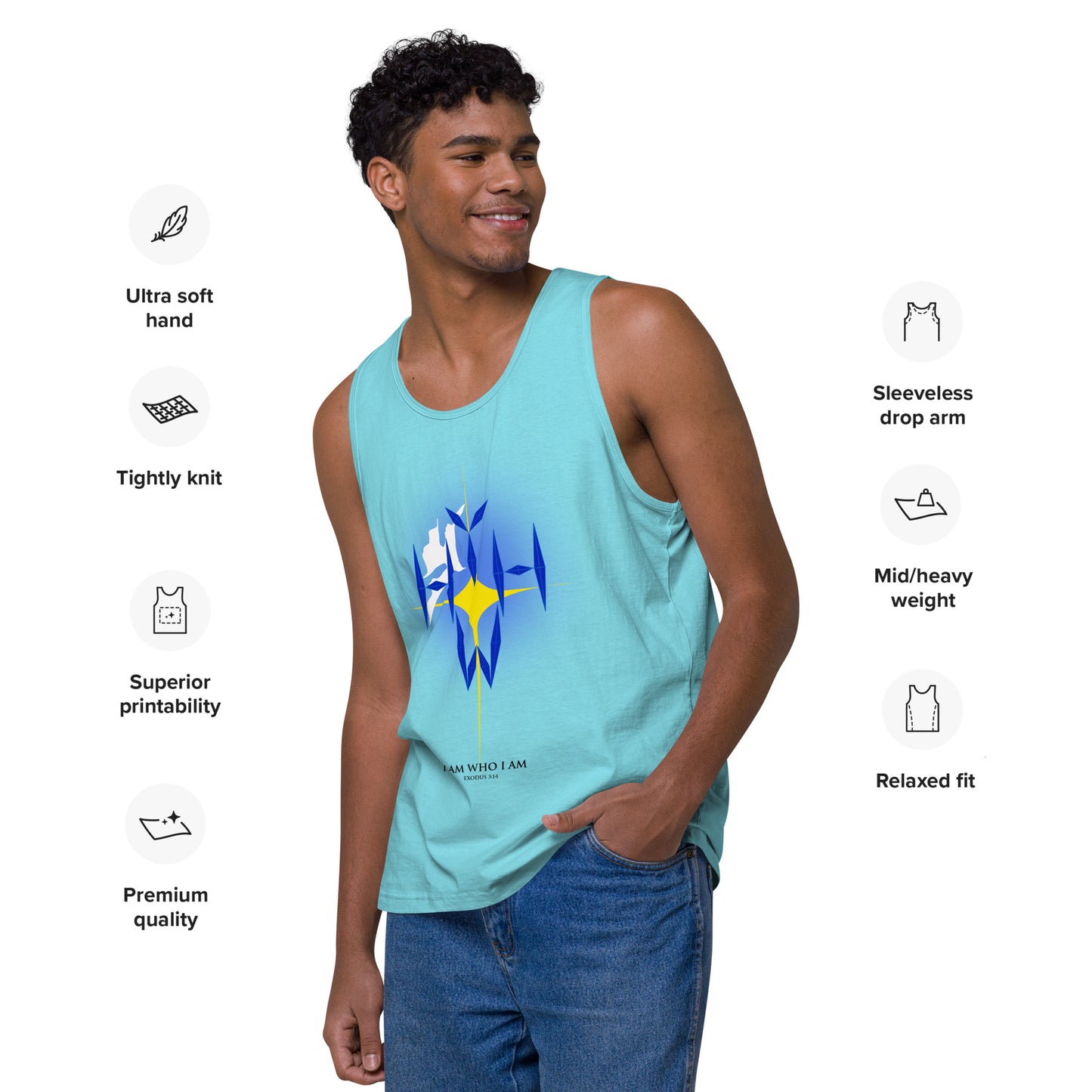 I Am Who I Am Men’s Premium Tank Top