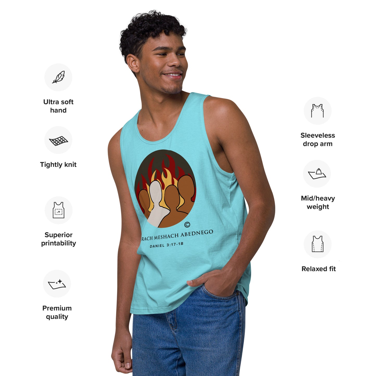 Daniel 3:17-18 Men’s Premium Tank Top