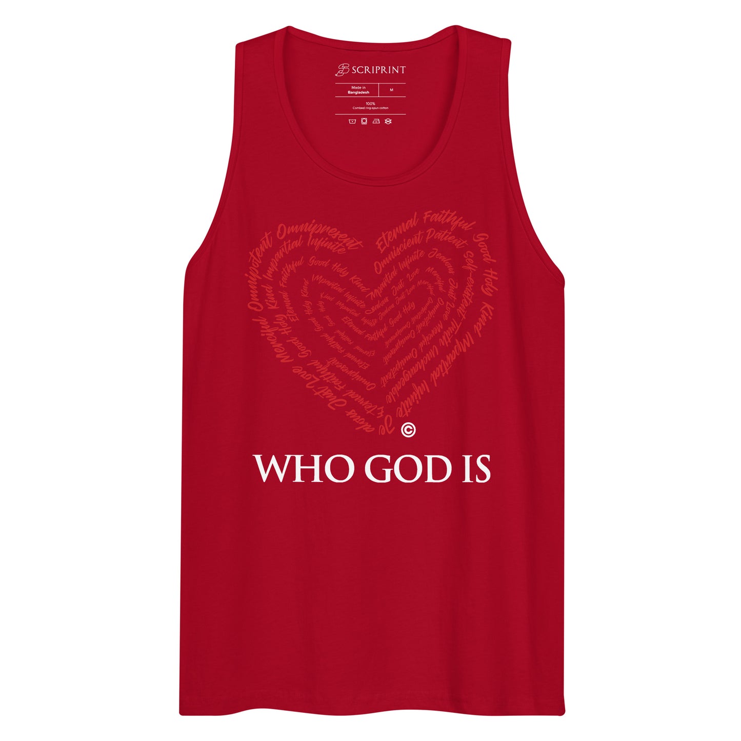 Who God Is Dark-Colored Men’s Premium Tank Top