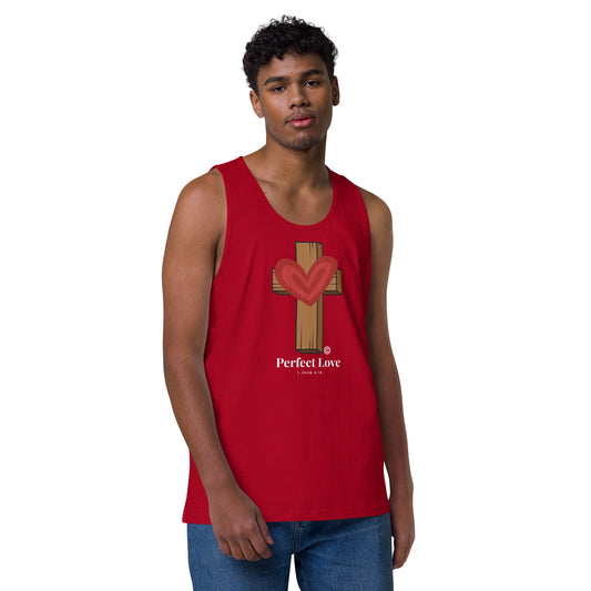 Perfect Love Dark-Colored Men’s Premium Tank Top