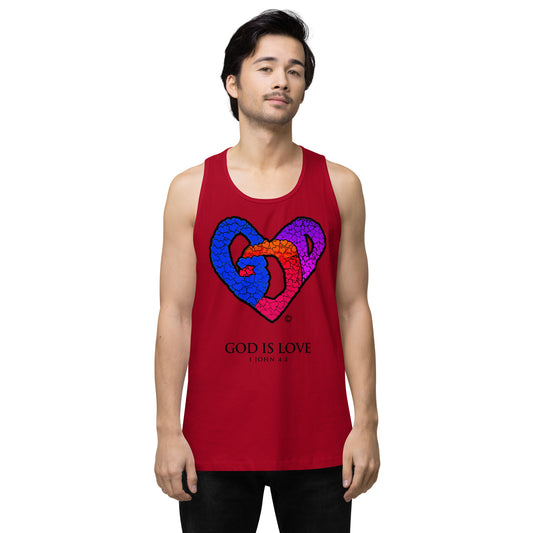 God is Love Men’s Premium Tank Top