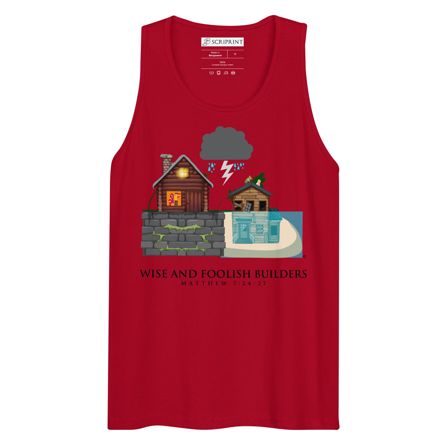 Wise and Foolish Builders Men’s Premium Tank Top