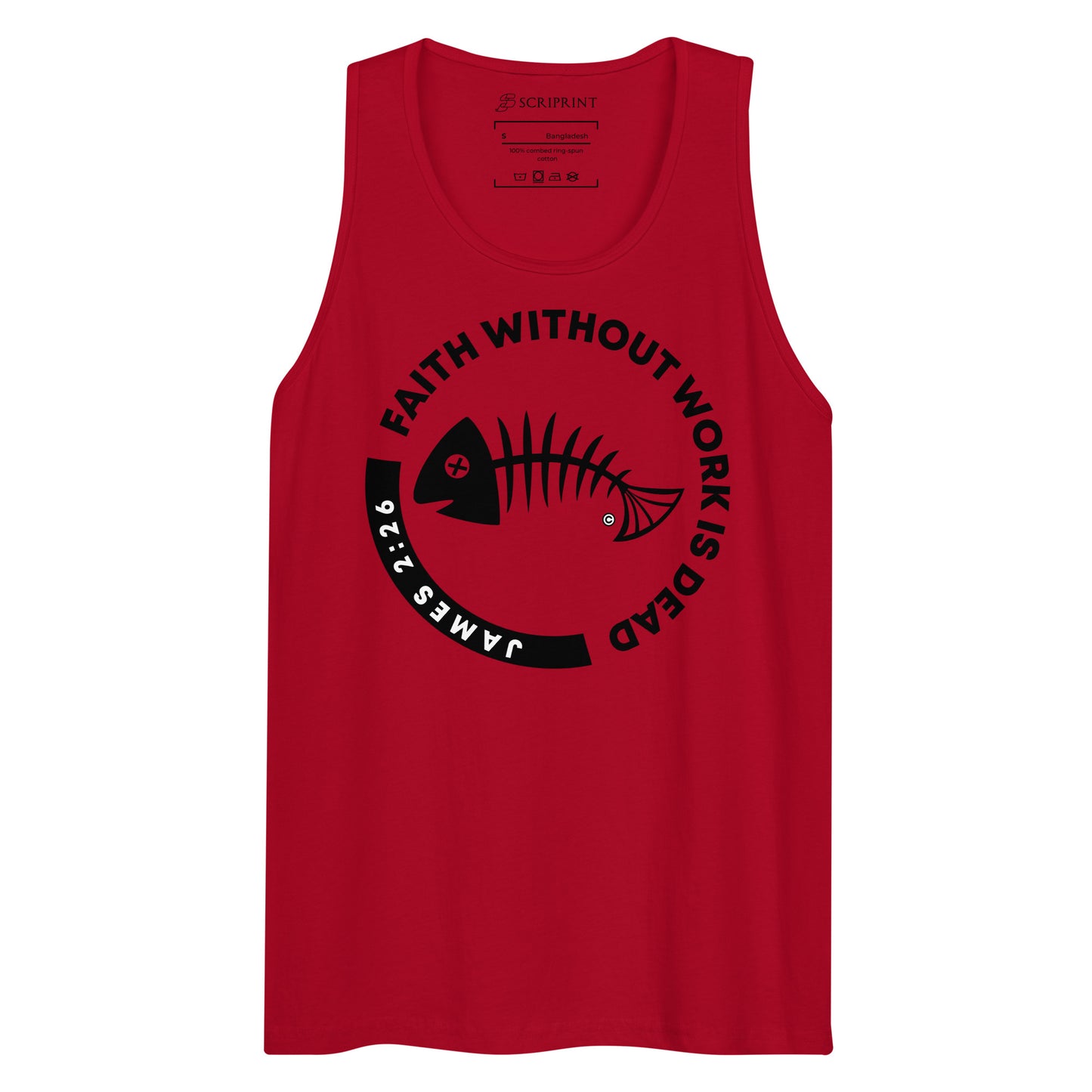 Faith Without Work Men’s Premium Tank Top