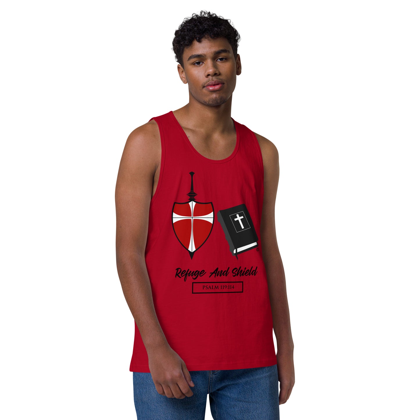 Refuge and Shield Men’s Premium Tank Top