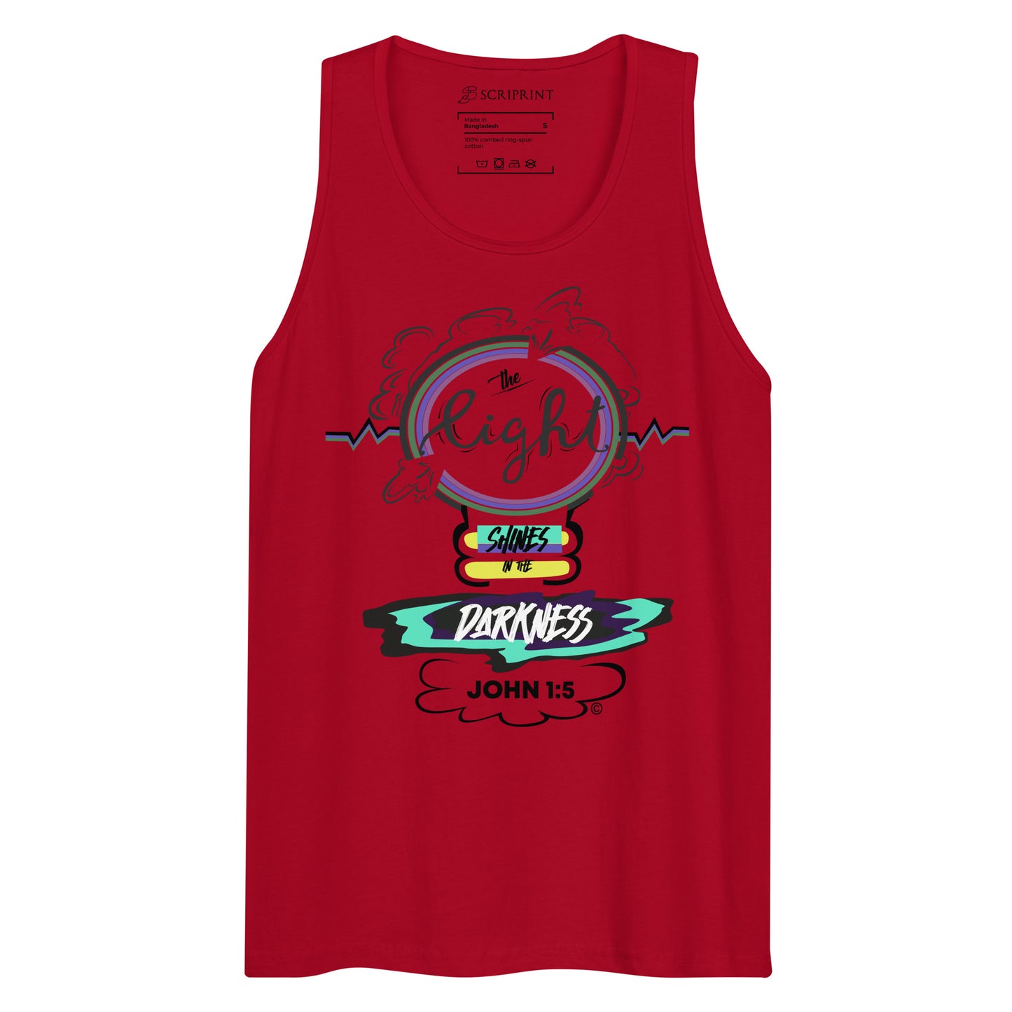 Light in the Darkness Men’s Premium Tank Top