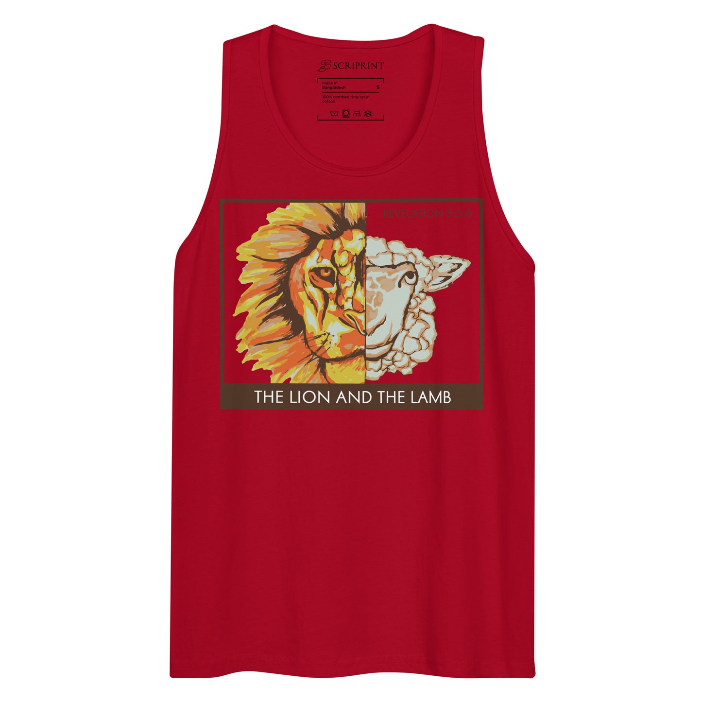 The Lion and the Lamb Men’s Premium Tank Top