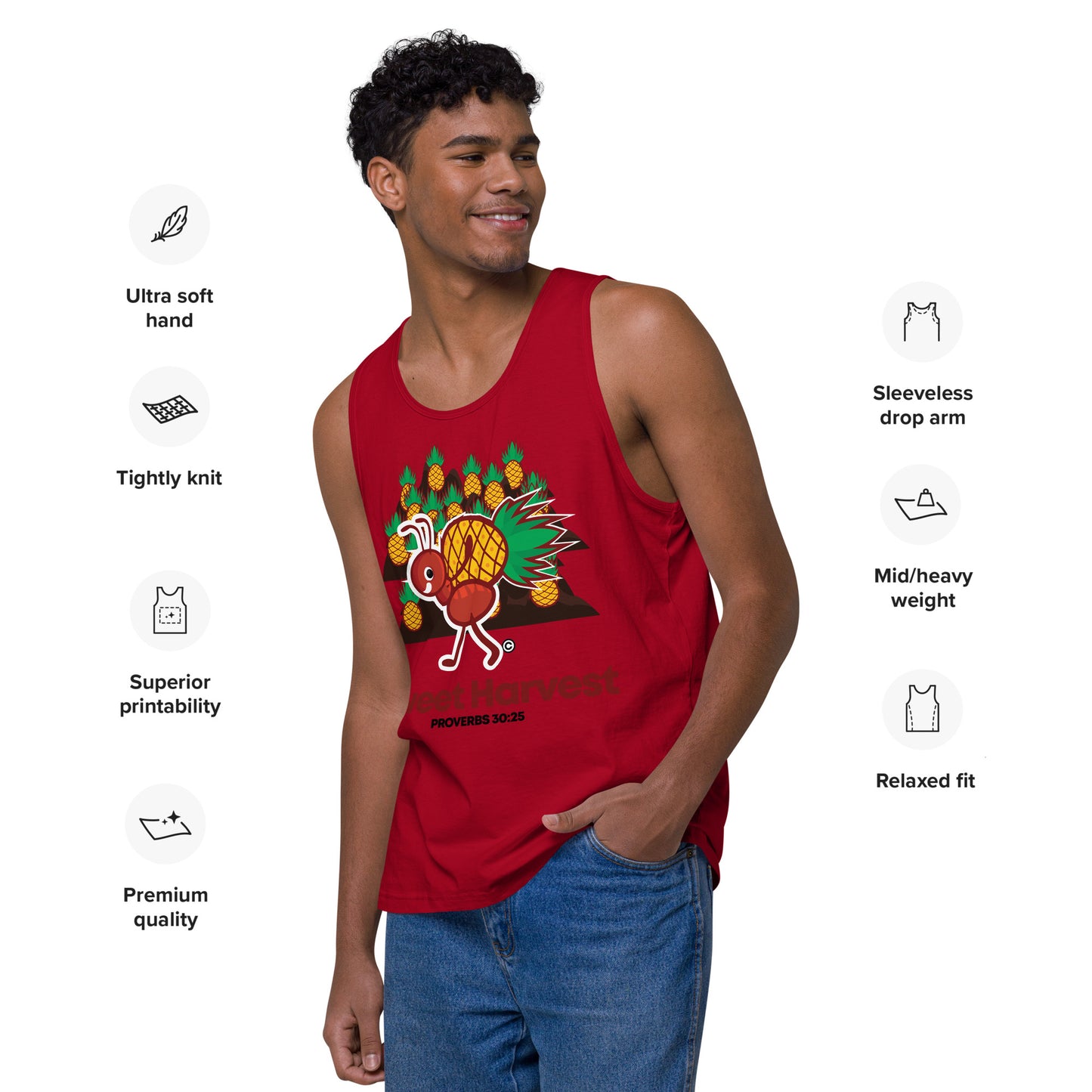 Sweet Harvest Dark-Colored Men’s Premium Tank Top