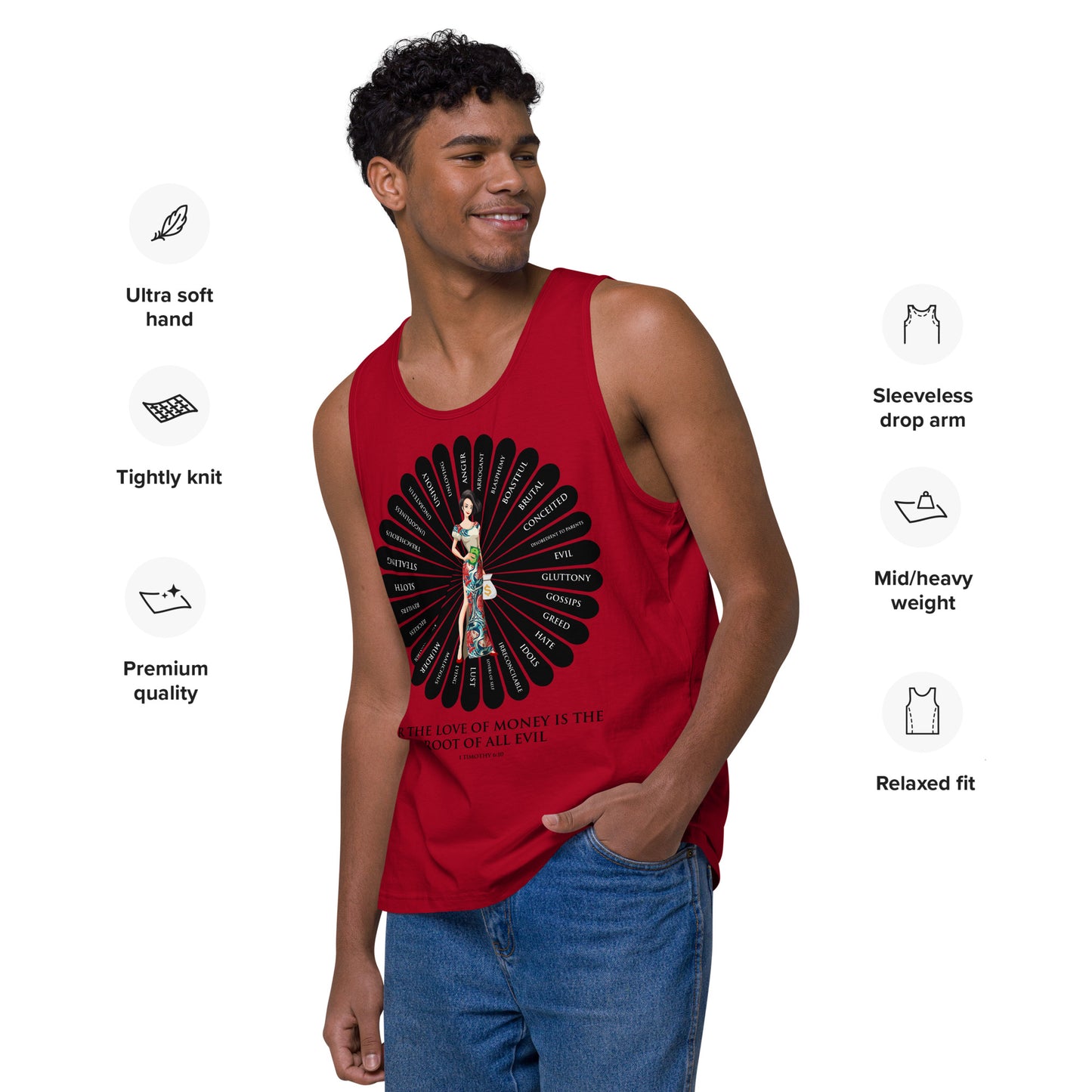 For the Love of Money Men’s Premium Tank Top
