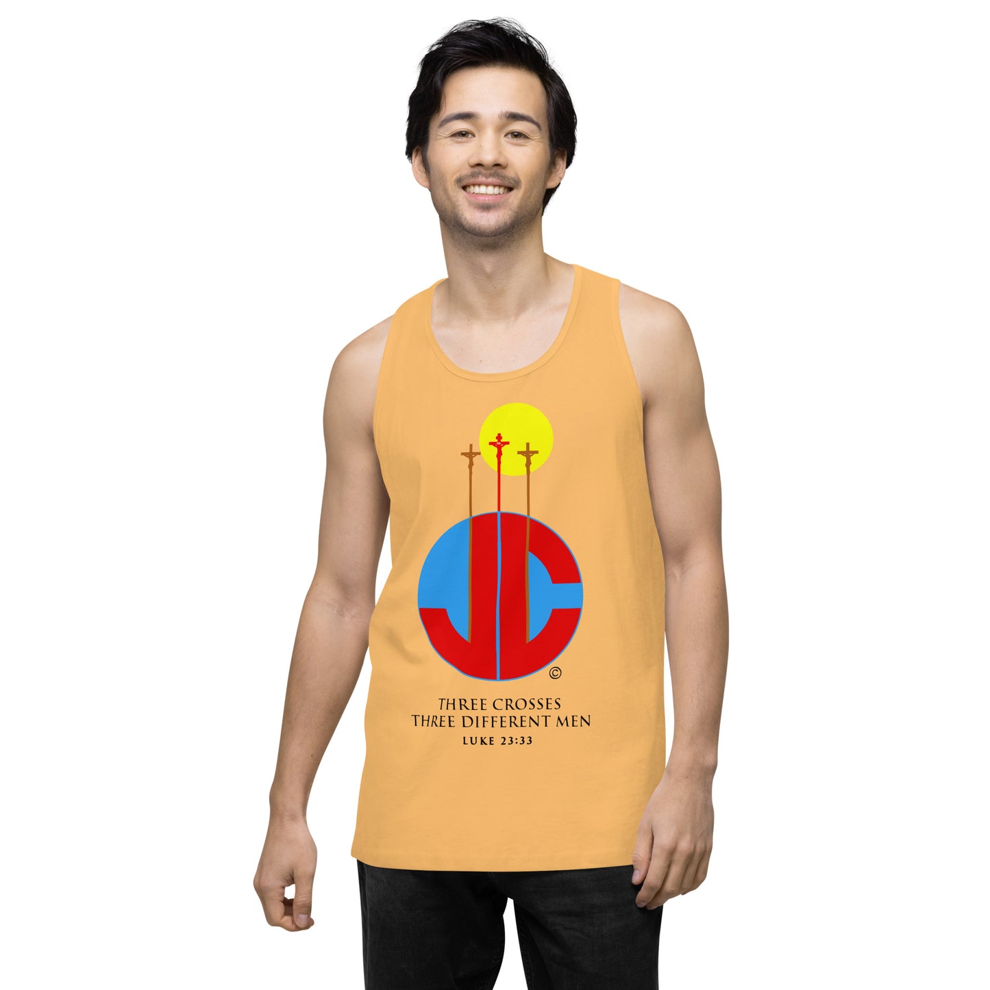 Three Crosses Men’s Premium Tank Top