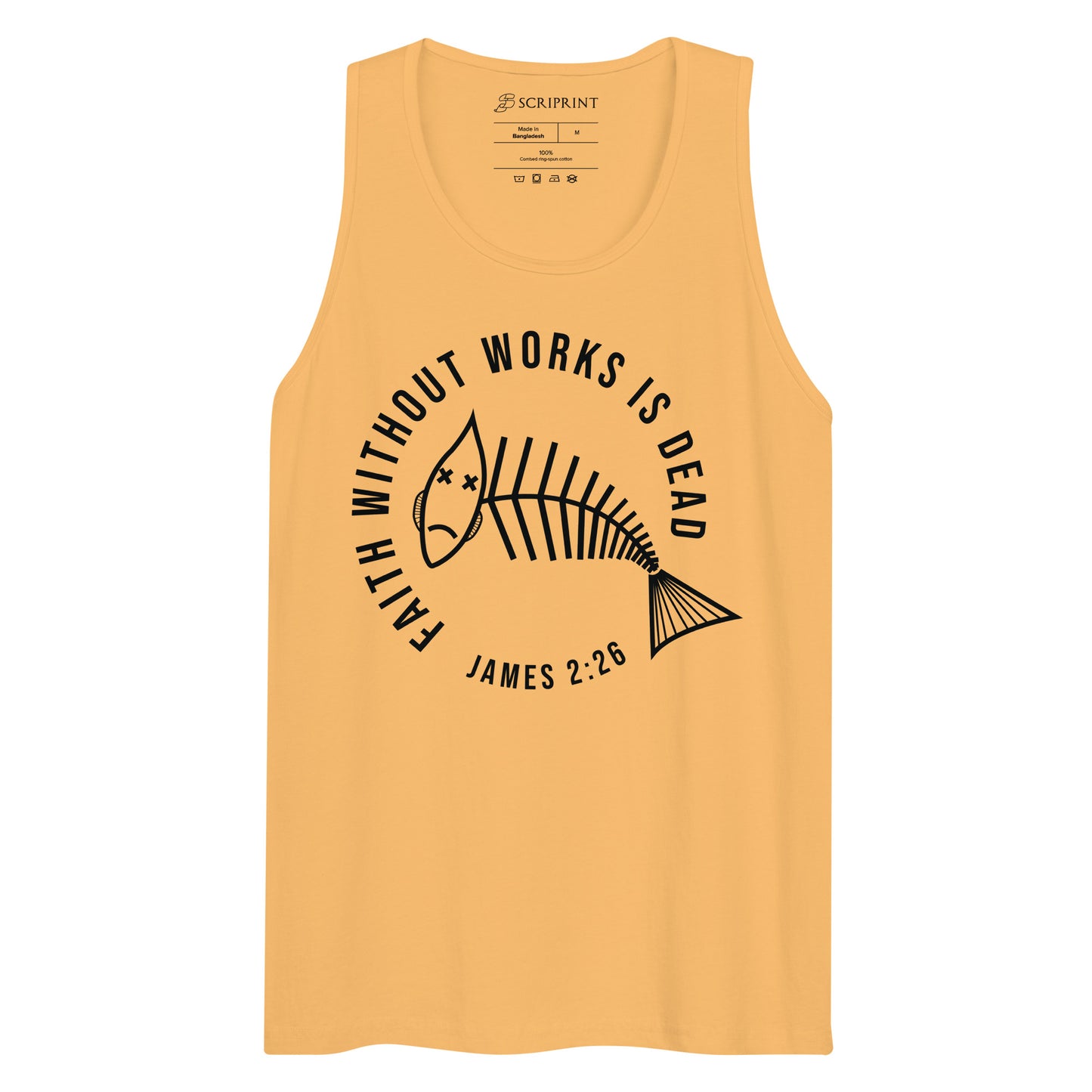 Faith Without Works Round Men’s Premium Tank Top