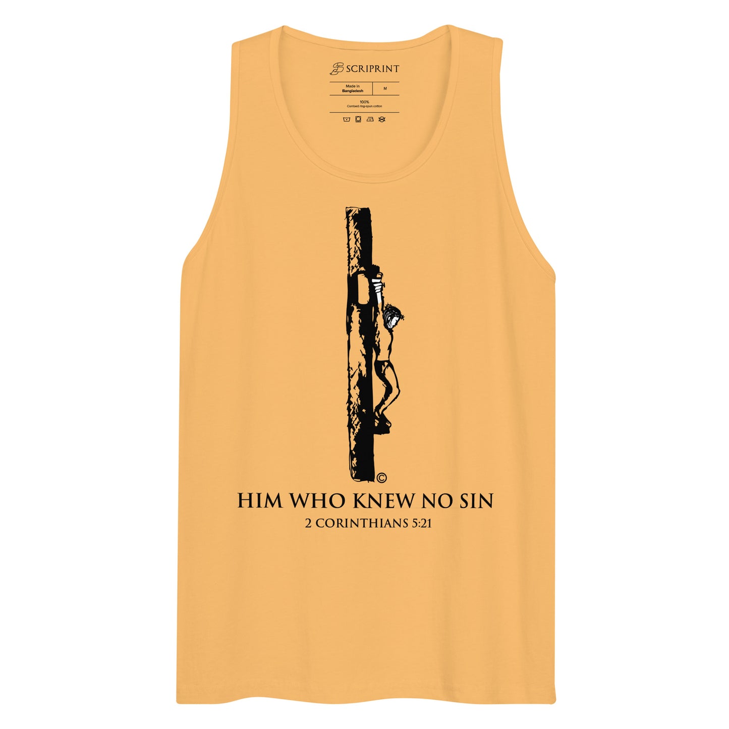 Him Who Knew No Sin Men’s Premium Tank Top