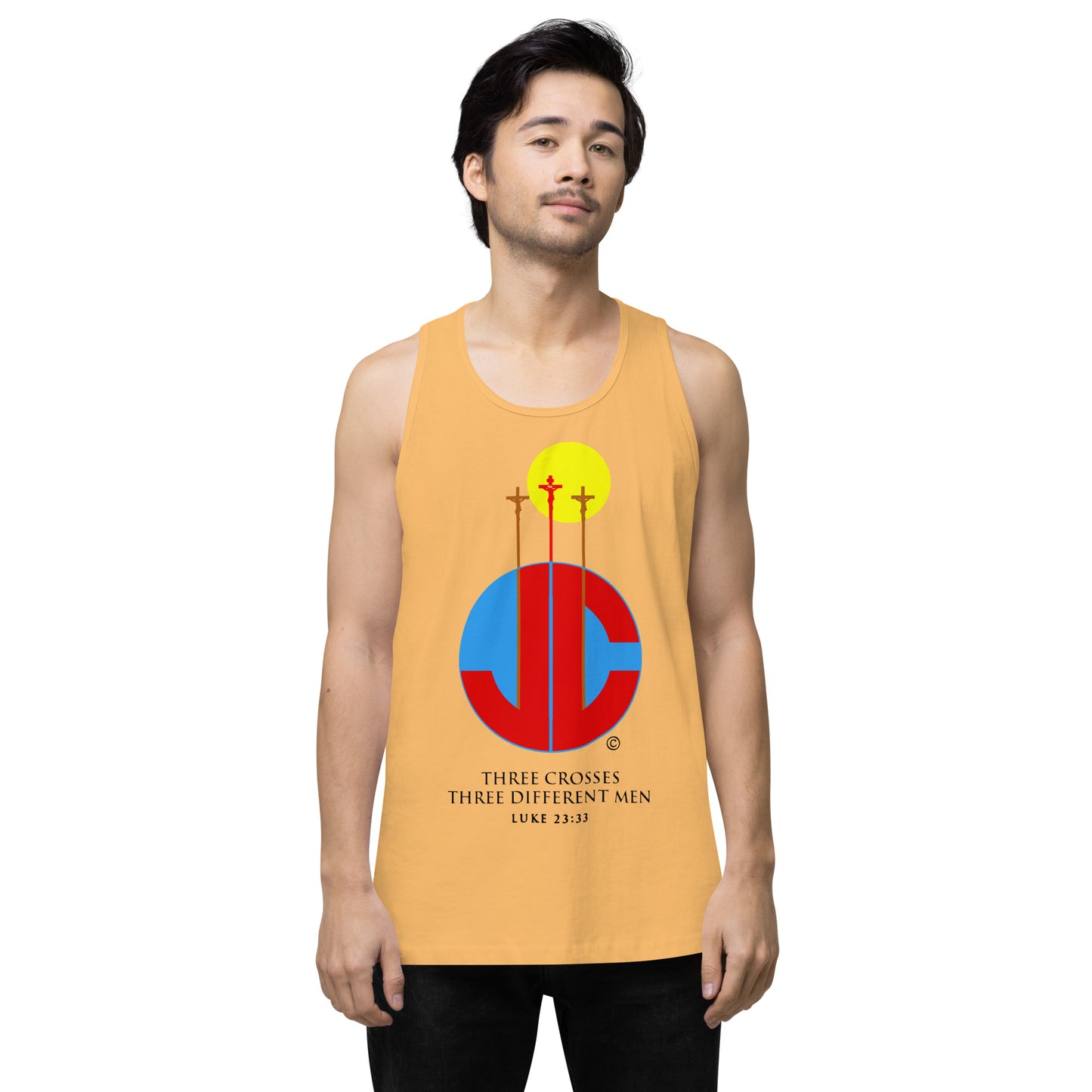 Three Crosses Men’s Premium Tank Top