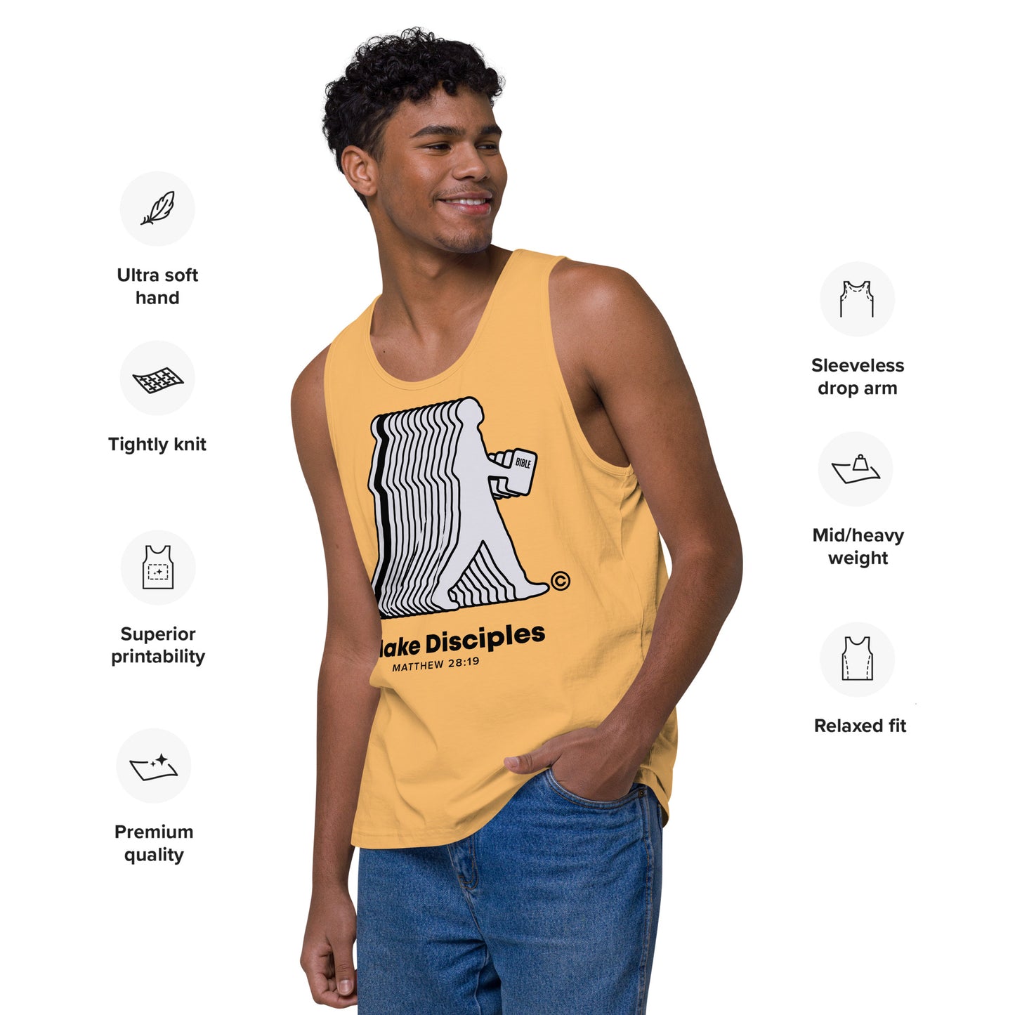 Make Disciples Men’s Premium Tank Top