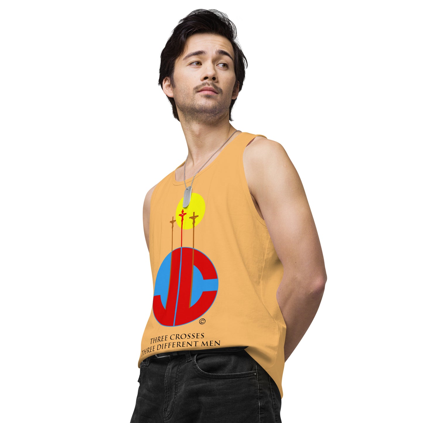 Three Crosses Men’s Premium Tank Top