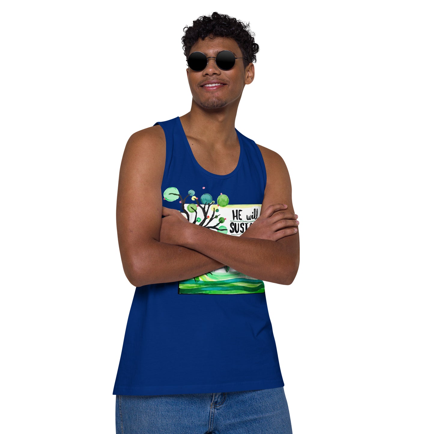 He Will Sustain You Men’s Premium Tank Top
