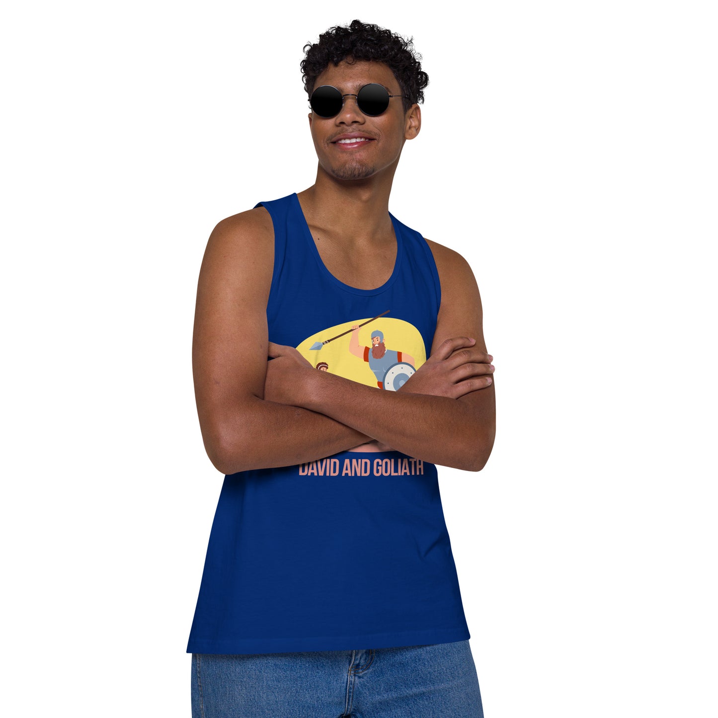 David and Goliath Men’s Premium Tank Top