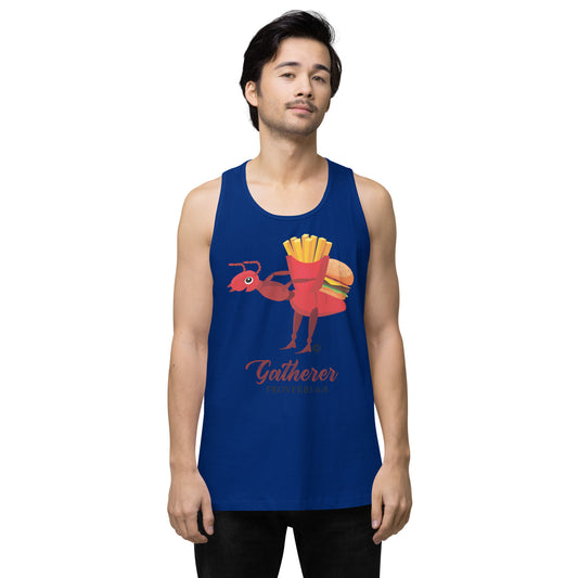 Gatherer Dark-Colored Men’s Premium Tank Top