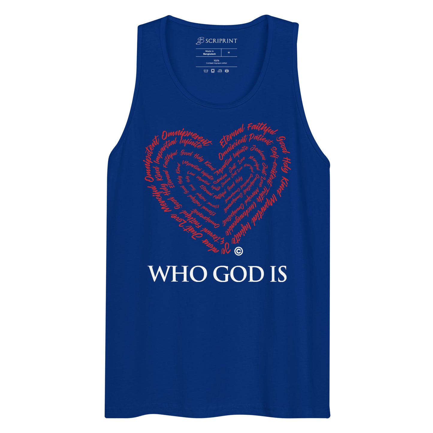 Who God Is Dark-Colored Men’s Premium Tank Top