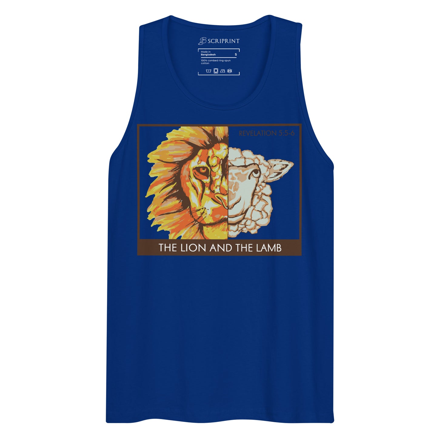 The Lion and the Lamb Men’s Premium Tank Top