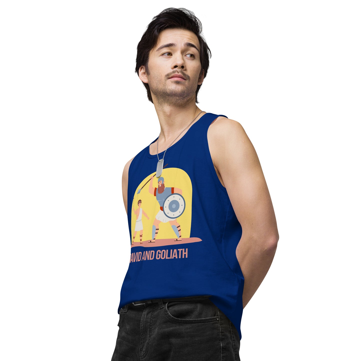 David and Goliath Men’s Premium Tank Top