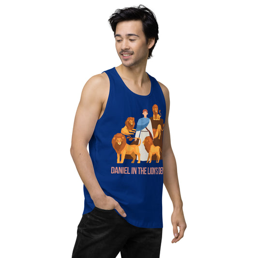 Daniel in the Lion's Den Men’s Premium Tank Top