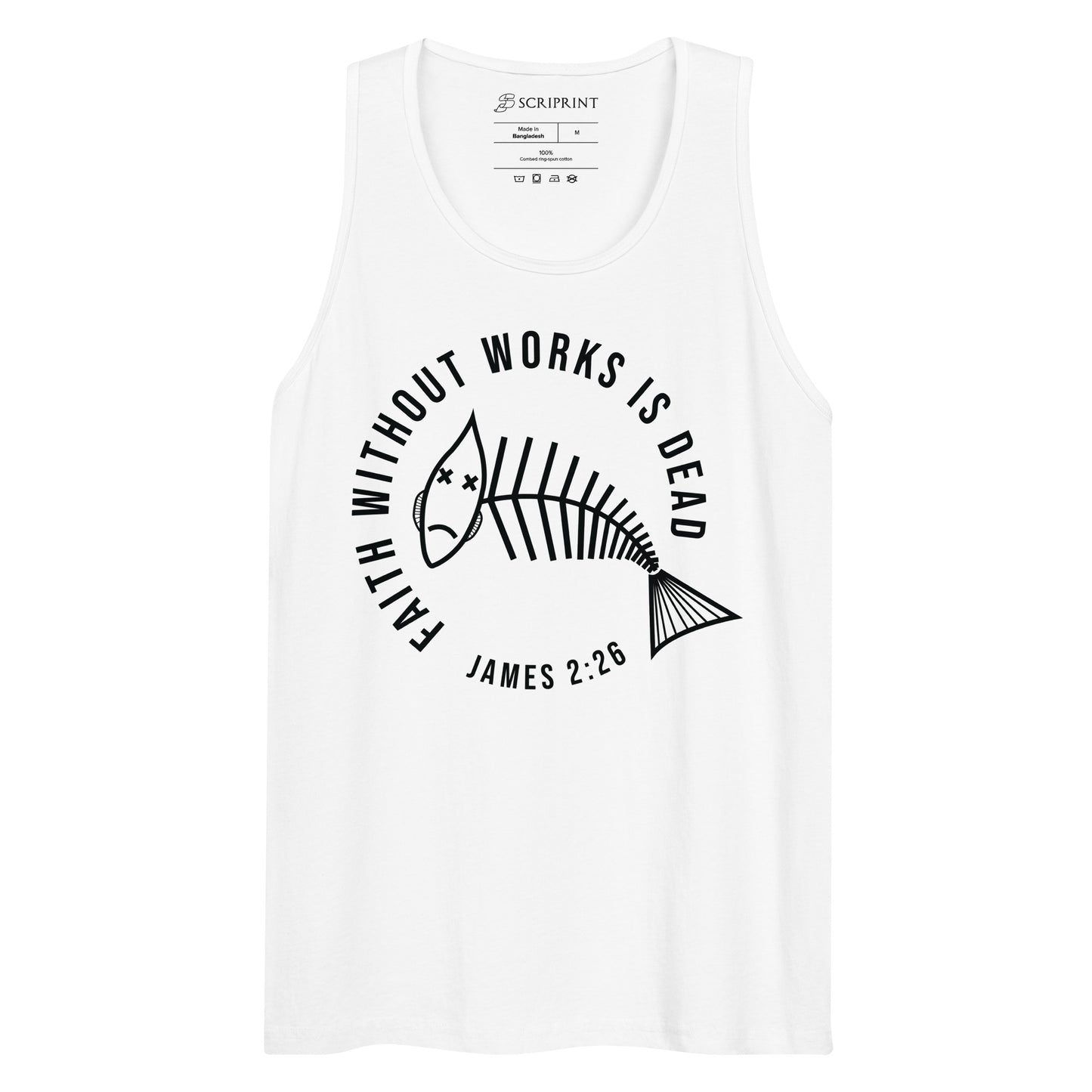 Faith Without Works Round Men’s Premium Tank Top