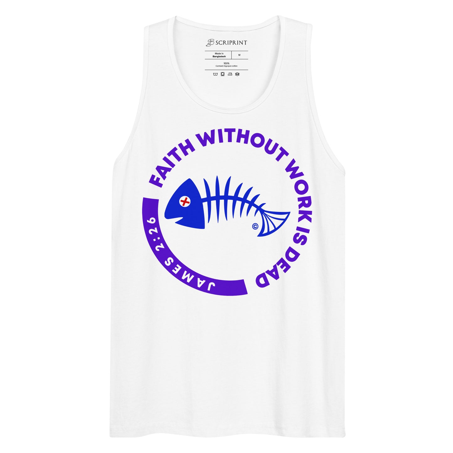 Faith Without Work is Dead Men’s Premium Tank Top
