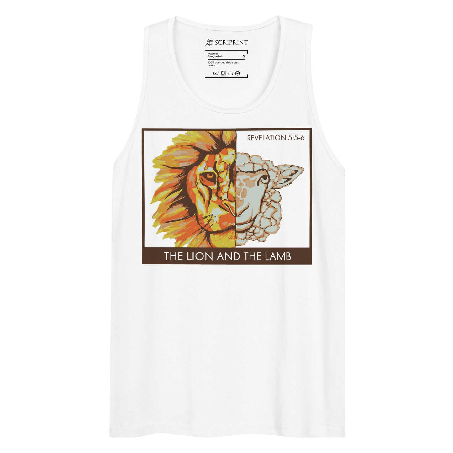 The Lion and the Lamb Men’s Premium Tank Top