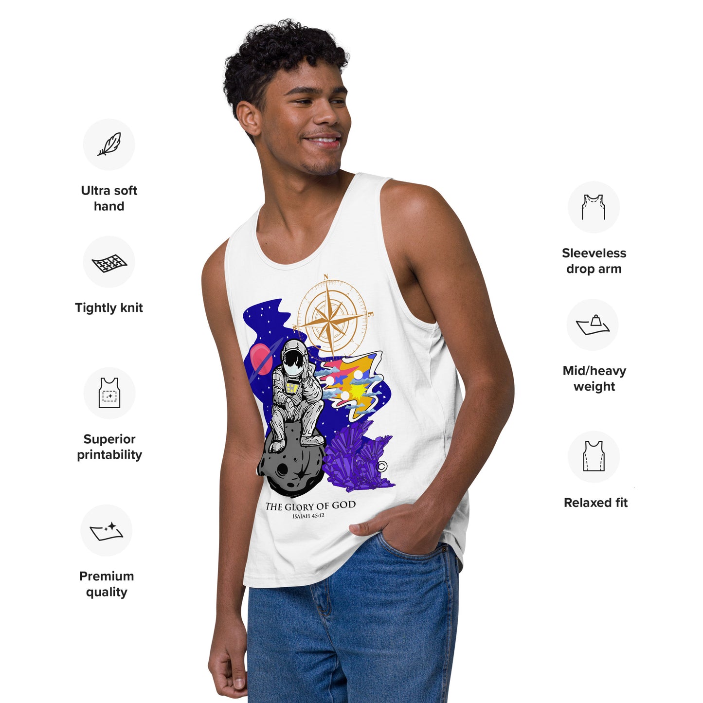 The Glory of God Men’s Premium Tank Top