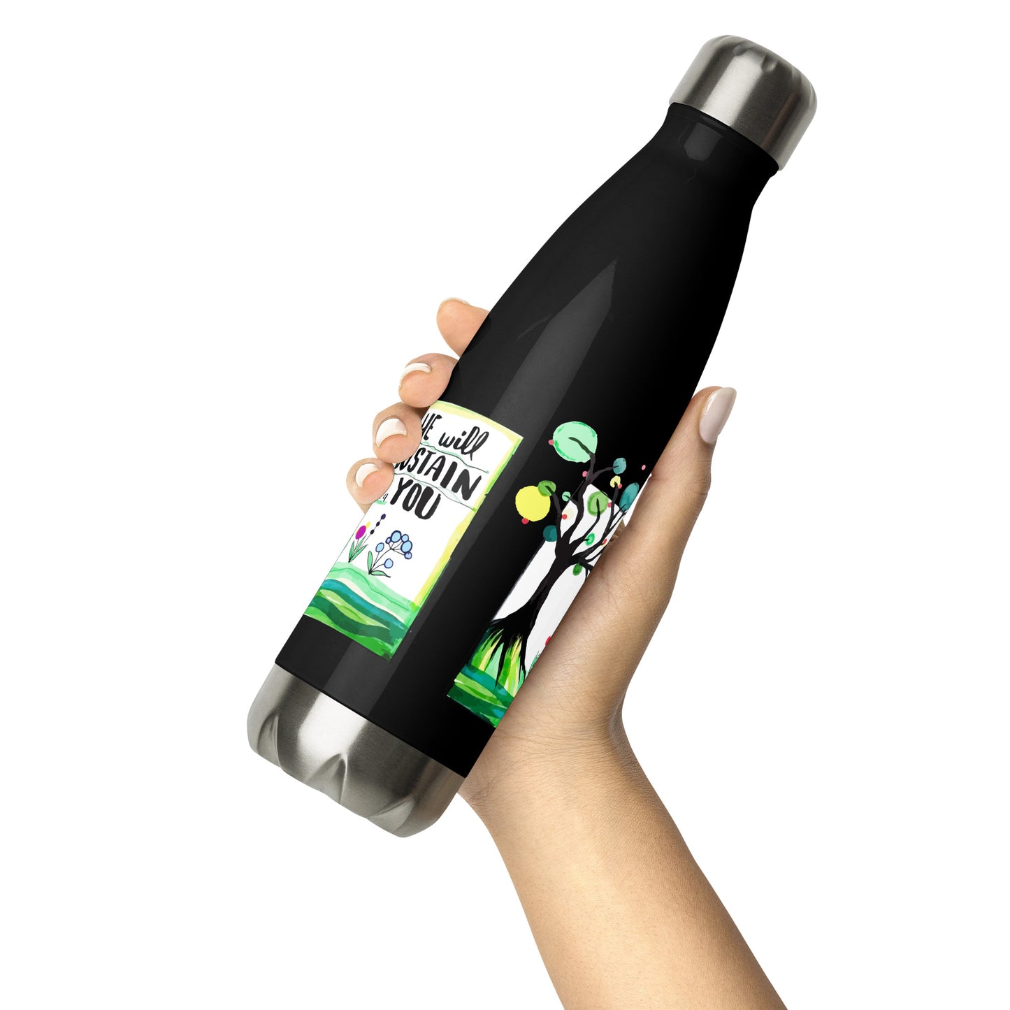 He Will Sustain You Stainless Steel Water Bottle