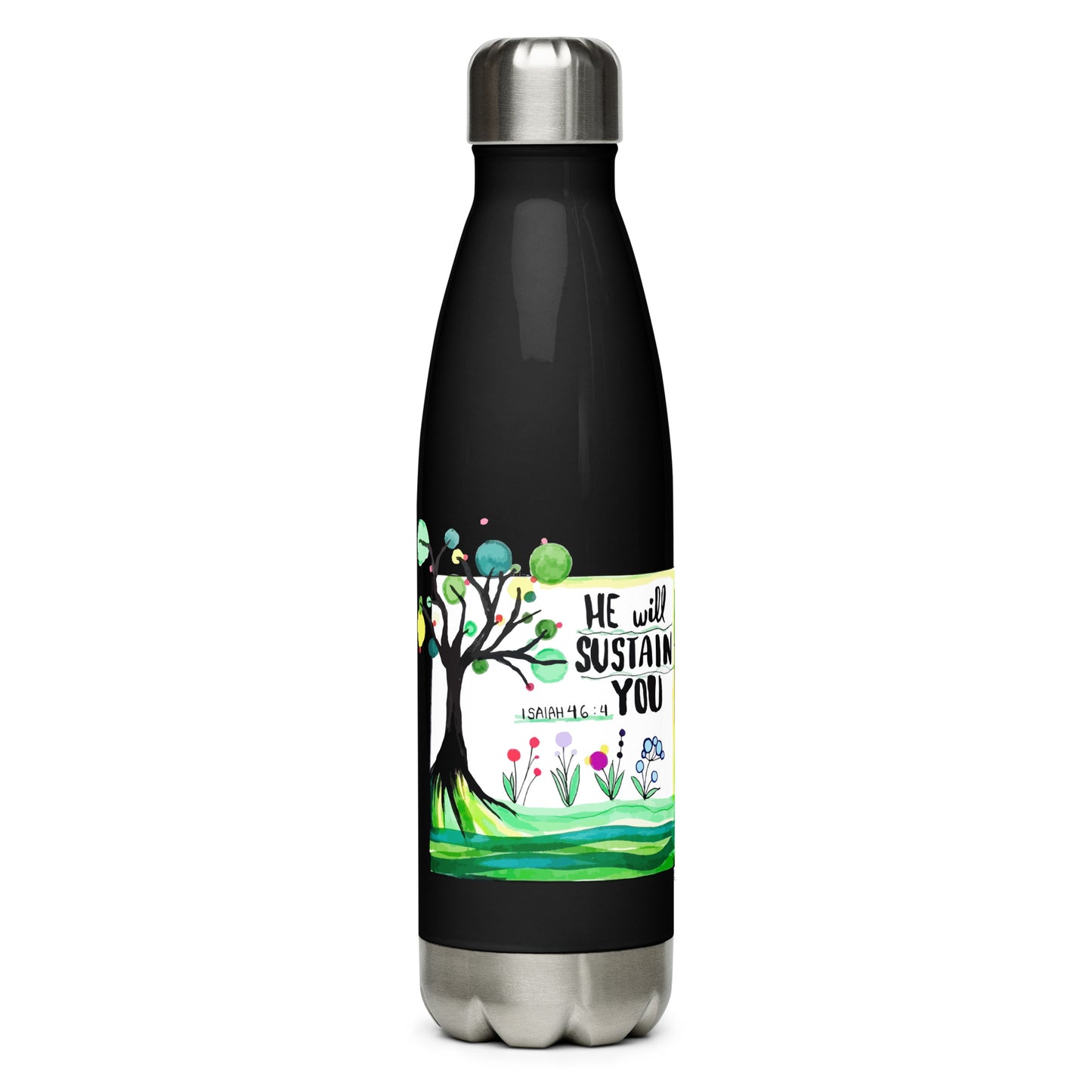 He Will Sustain You Stainless Steel Water Bottle