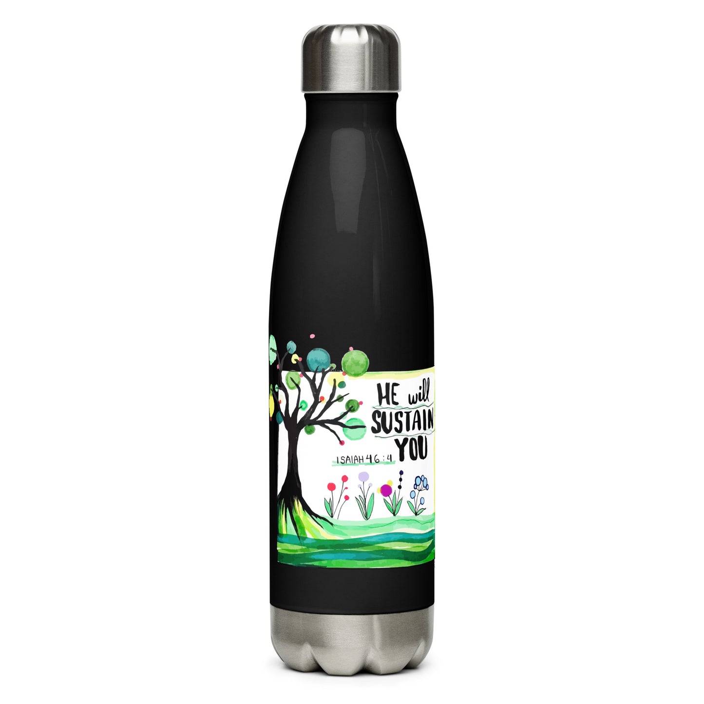 He Will Sustain You Stainless Steel Water Bottle