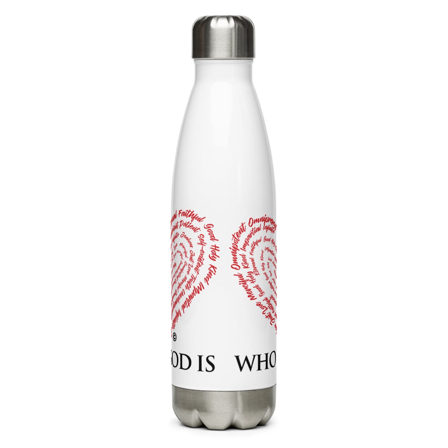 Who God Is Stainless Steel Water Bottle