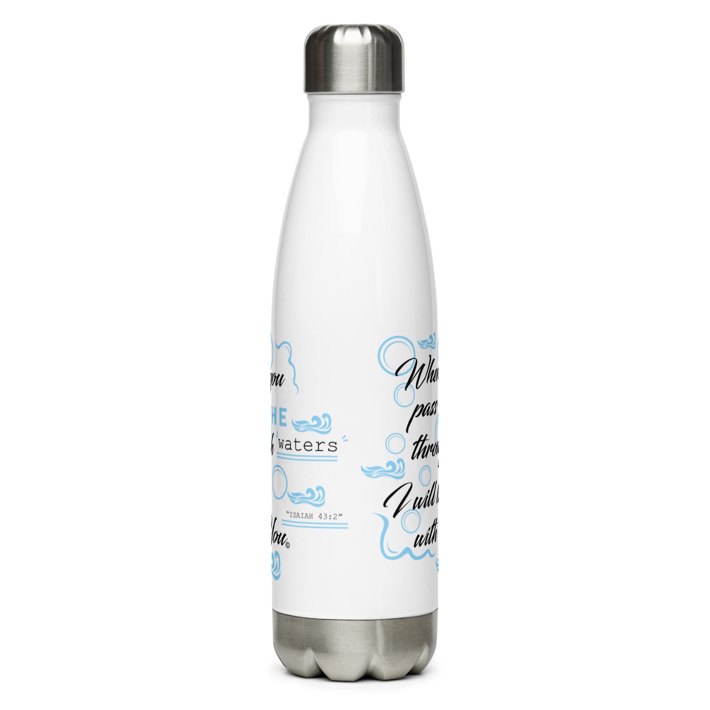 I Will Be With You Stainless Steel Water Bottle