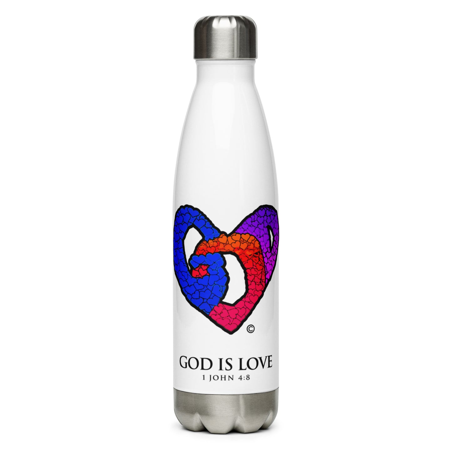 God is Love Stainless Steel Water Bottle