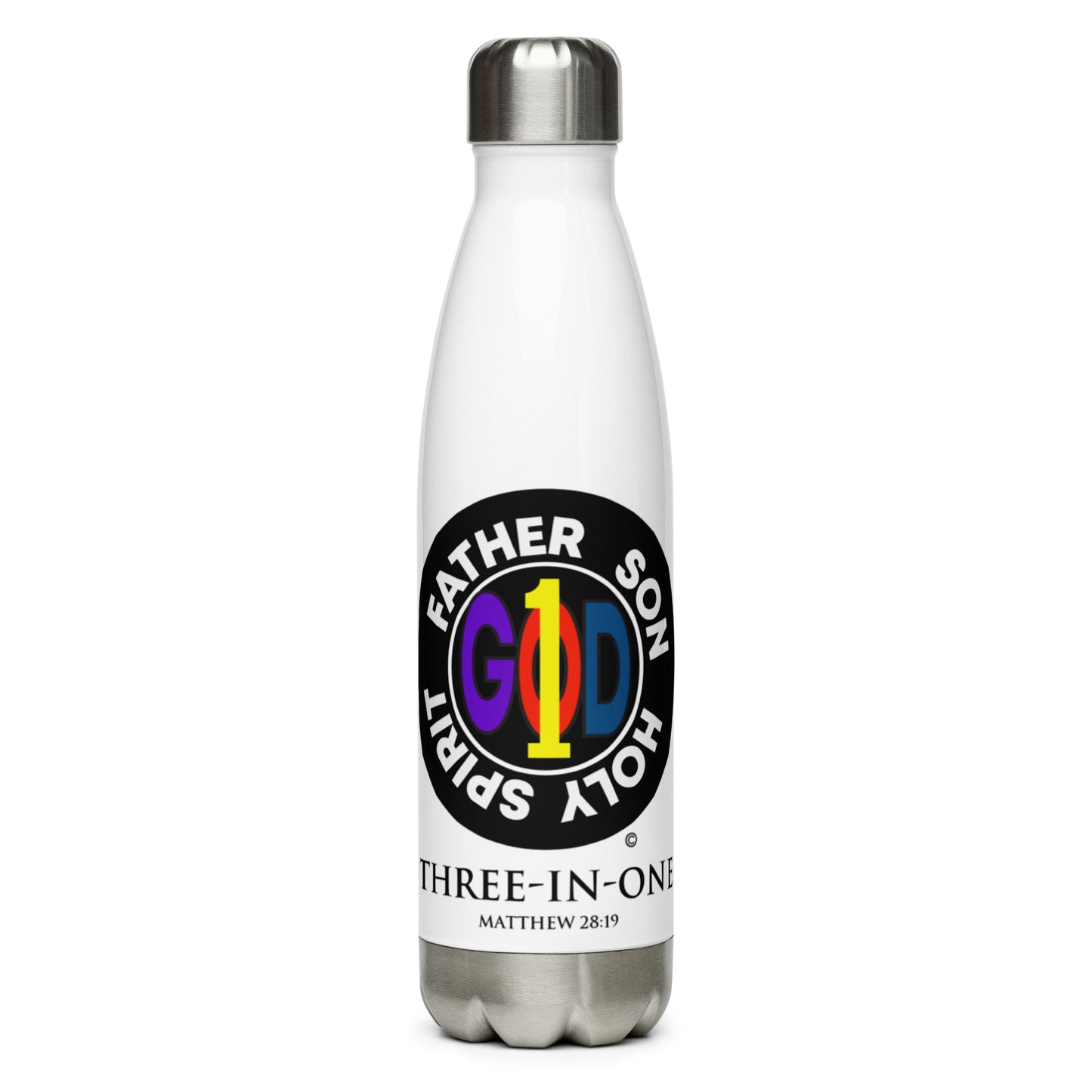 Three-In-One Stainless Steel Water Bottle