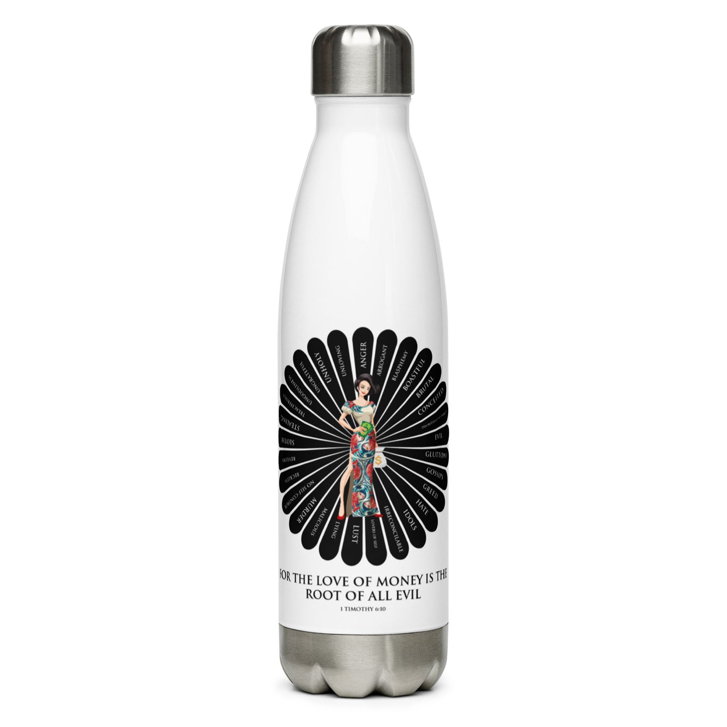 For the Love of Money Stainless Steel Water Bottle