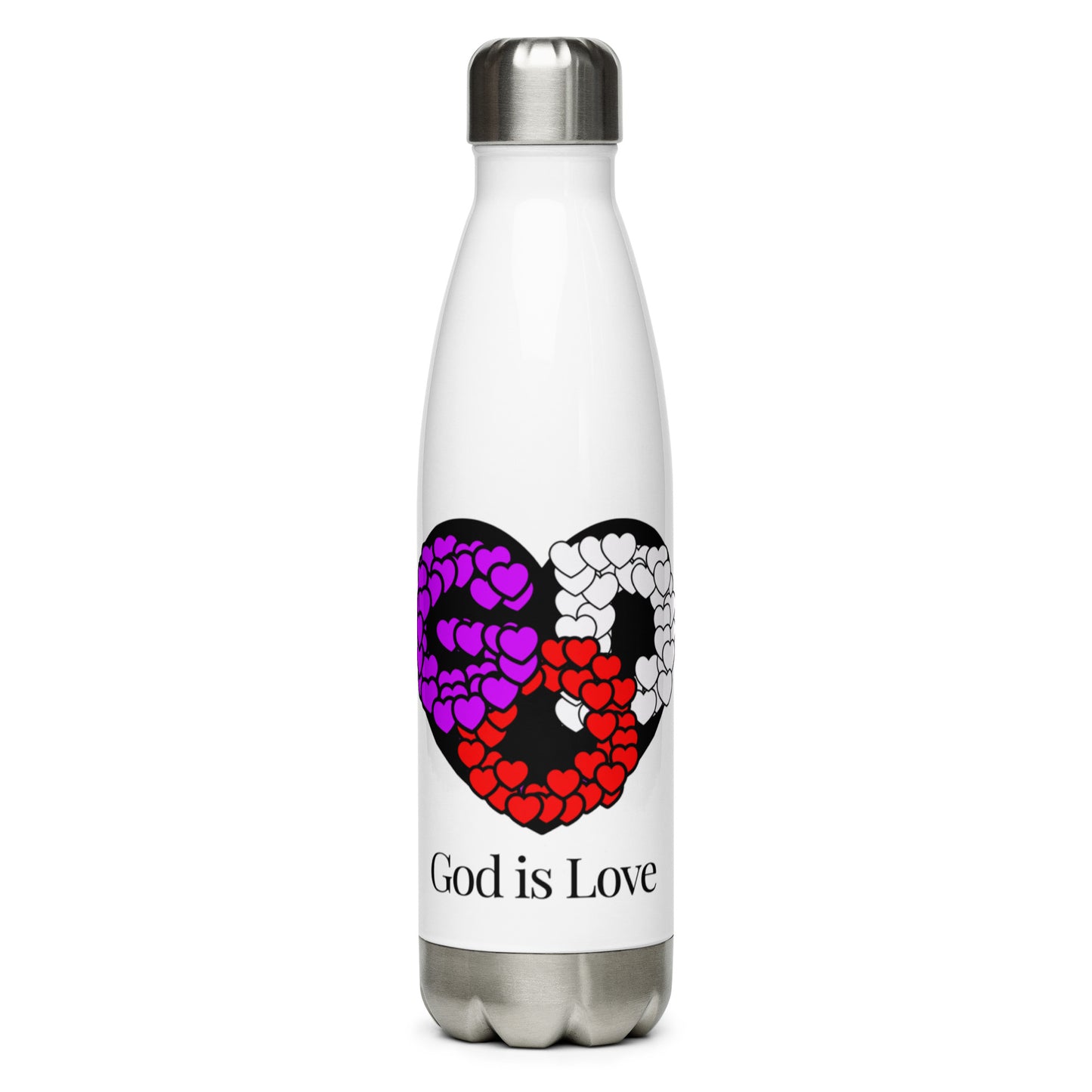 God is Love Stainless Steel Water Bottle