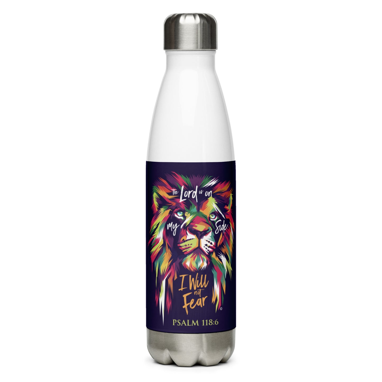 I Will Not Fear Stainless Steel Water Bottle