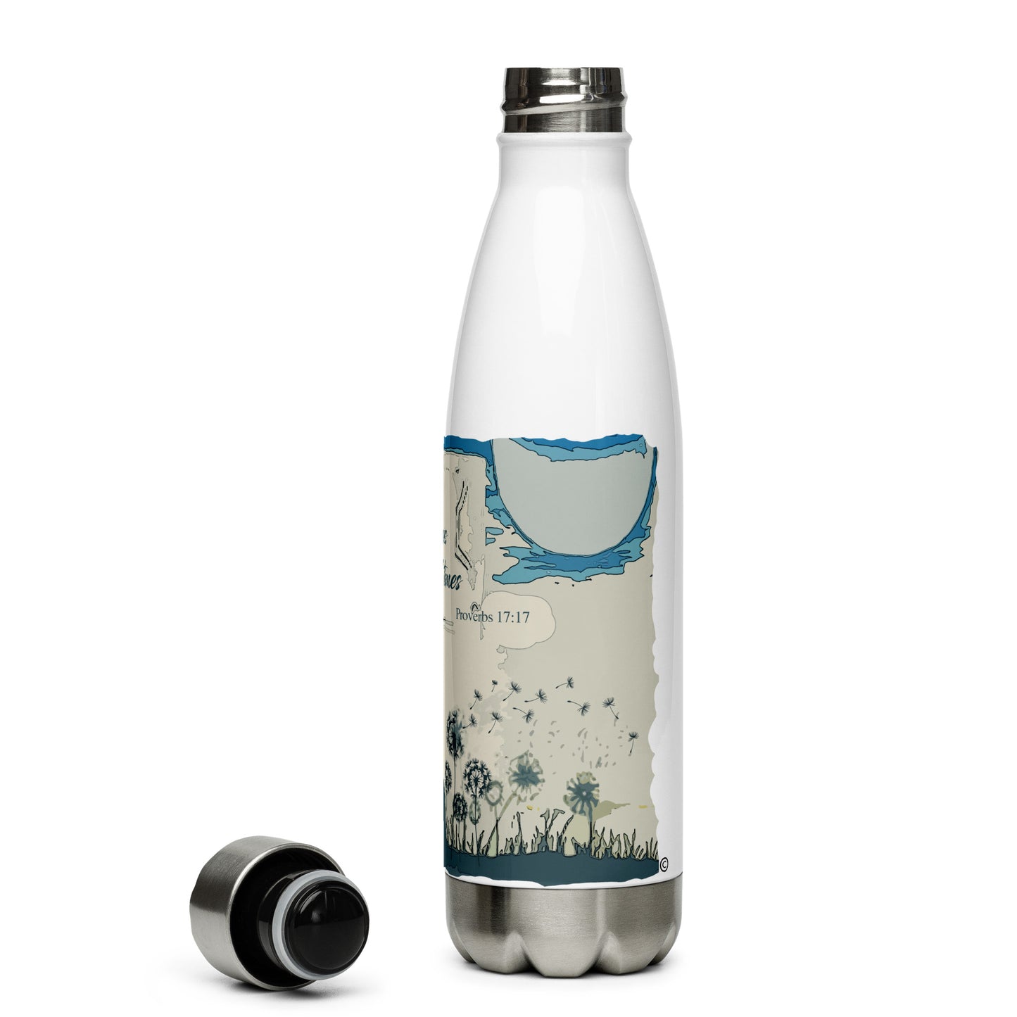 A Friend Loves at All Times Stainless Steel Water Bottle
