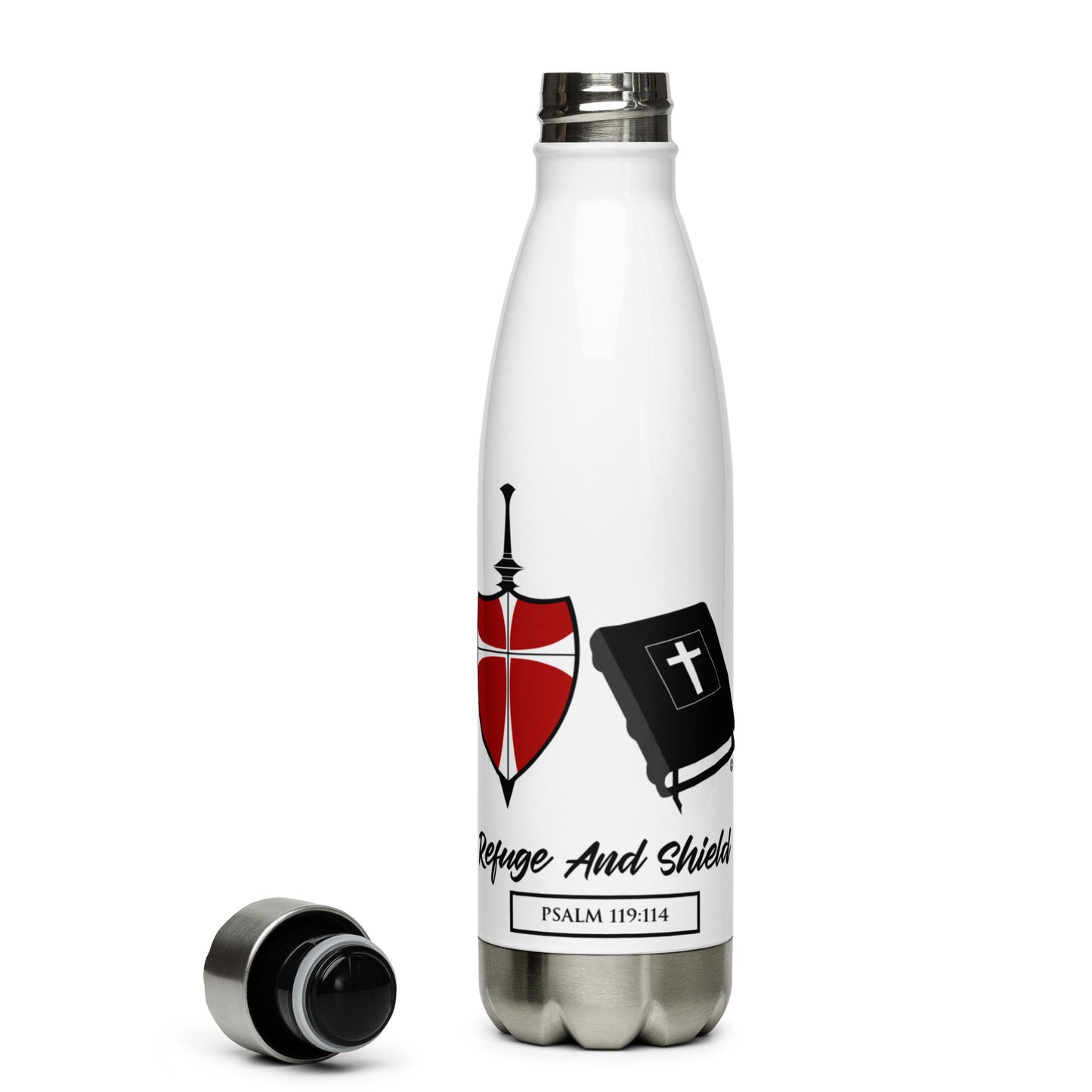 Refuge and Shield Stainless Steel Water Bottle