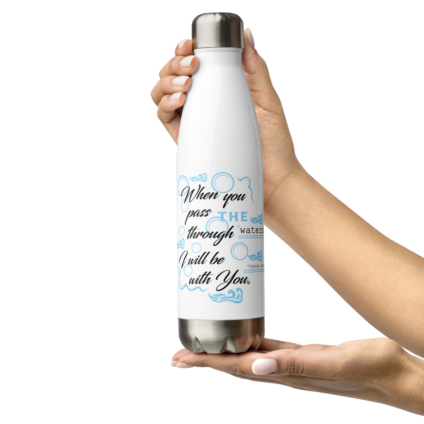 I Will Be With You Stainless Steel Water Bottle