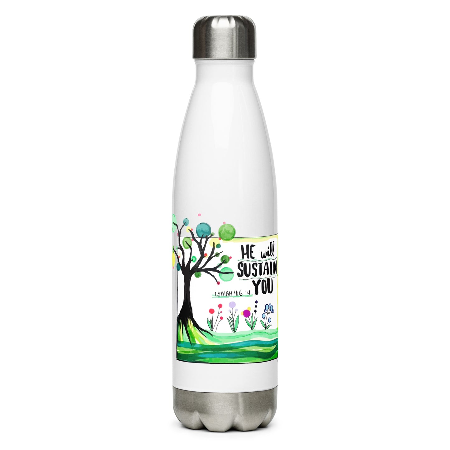 He Will Sustain You Stainless Steel Water Bottle