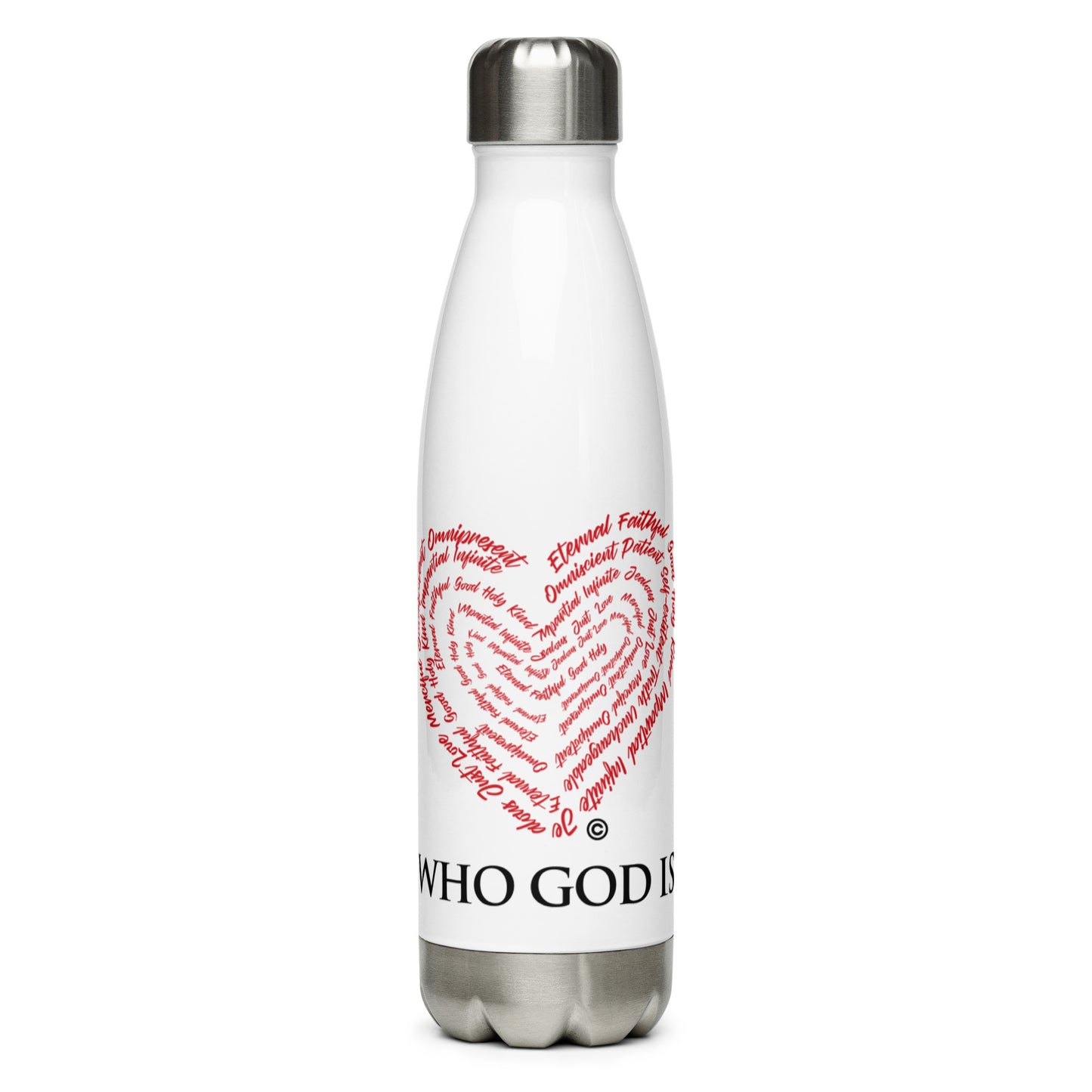 Who God Is Stainless Steel Water Bottle