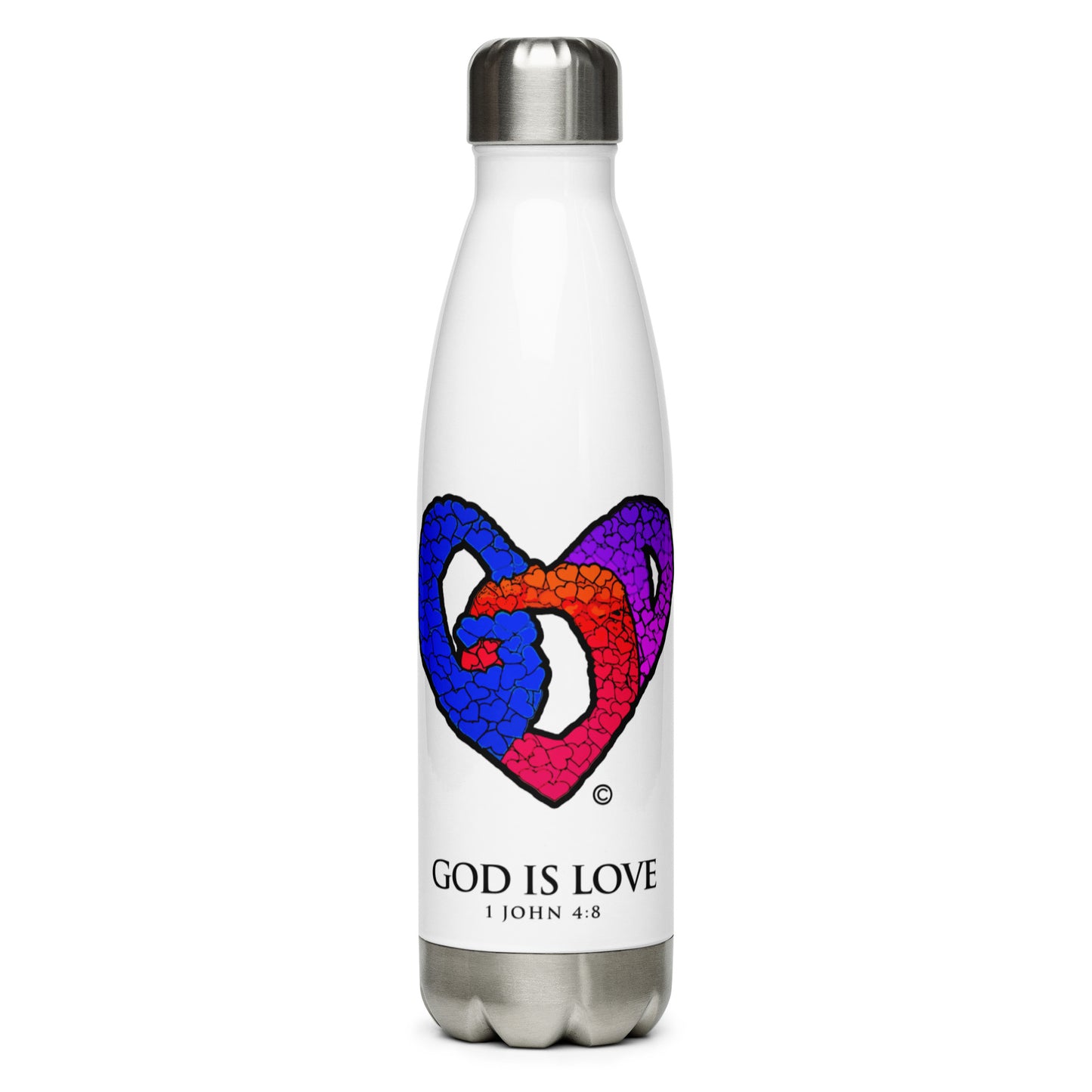God is Love Stainless Steel Water Bottle