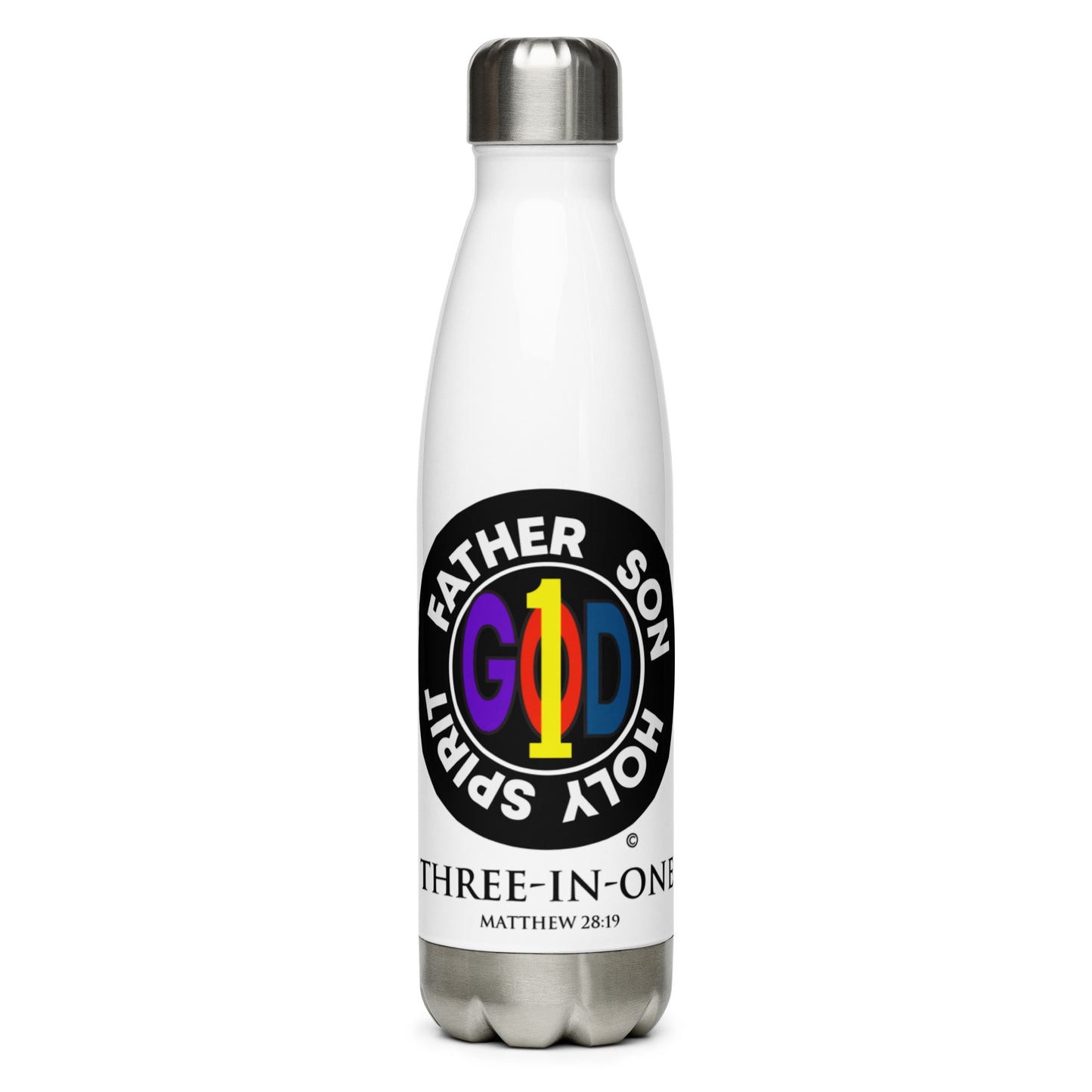 Three-In-One Stainless Steel Water Bottle