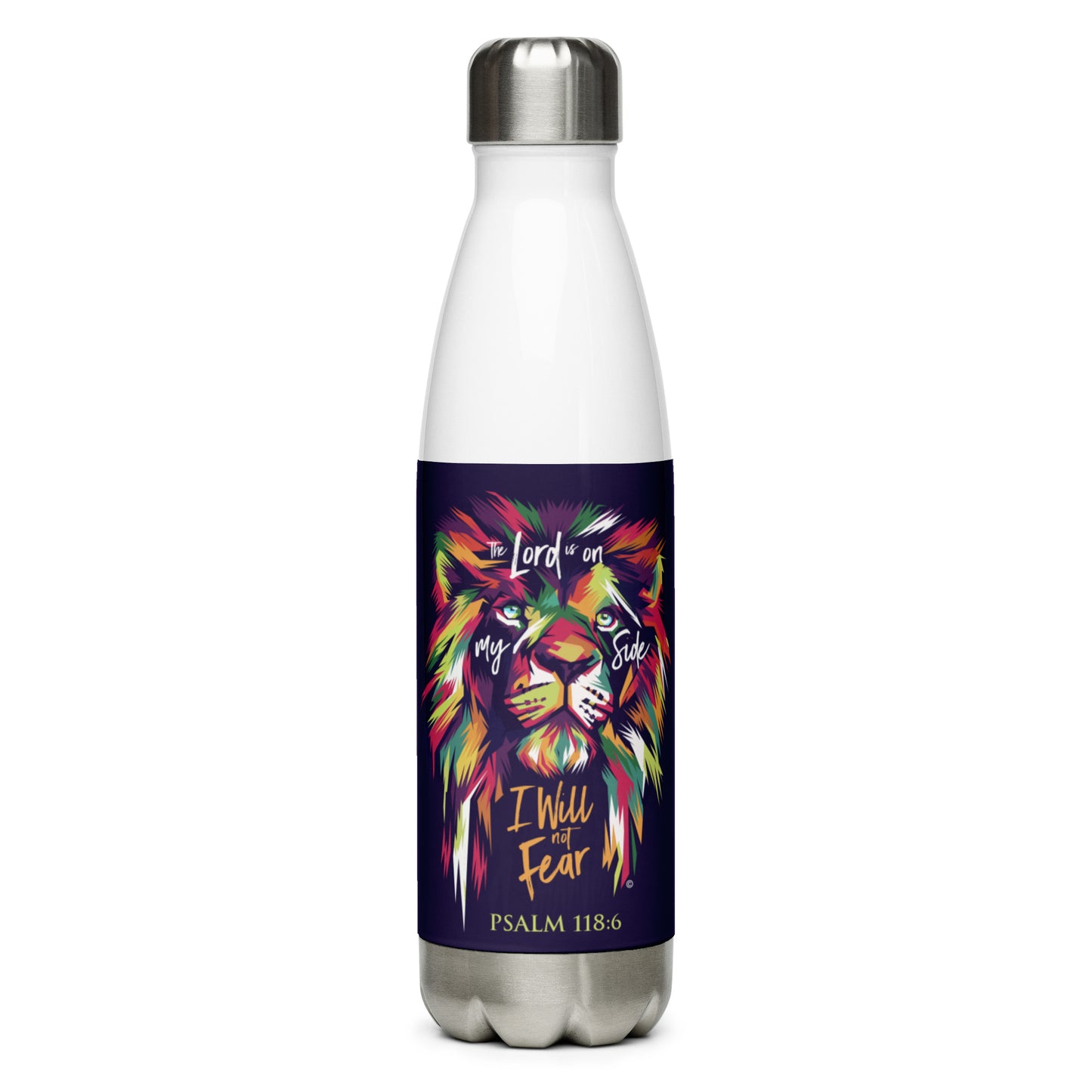 I Will Not Fear Stainless Steel Water Bottle
